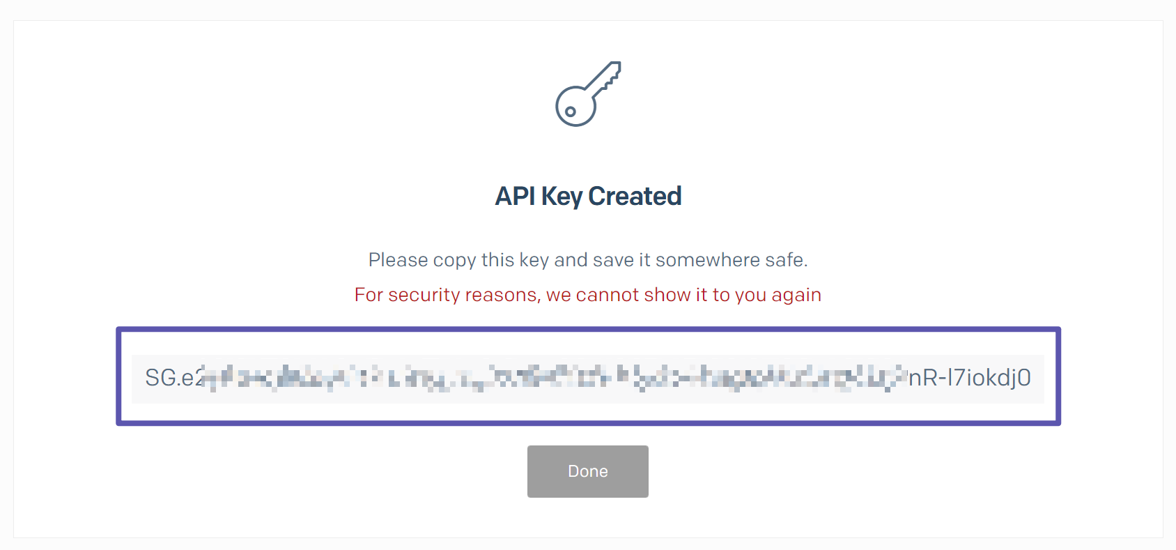 API Key Created