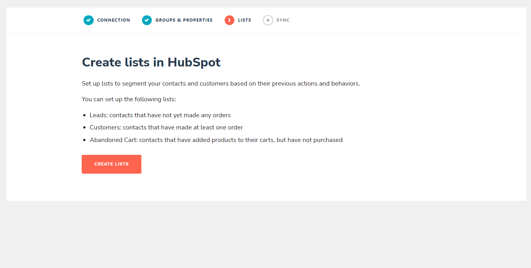 Create lists in HubSpot