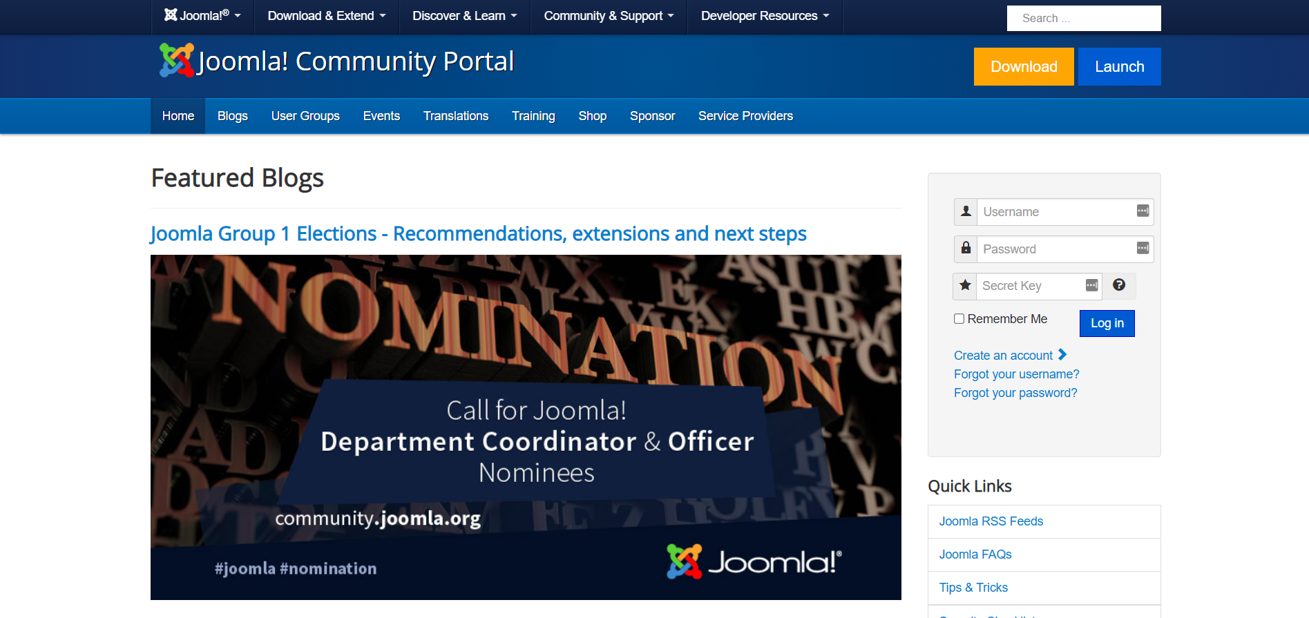 Joomla community portal