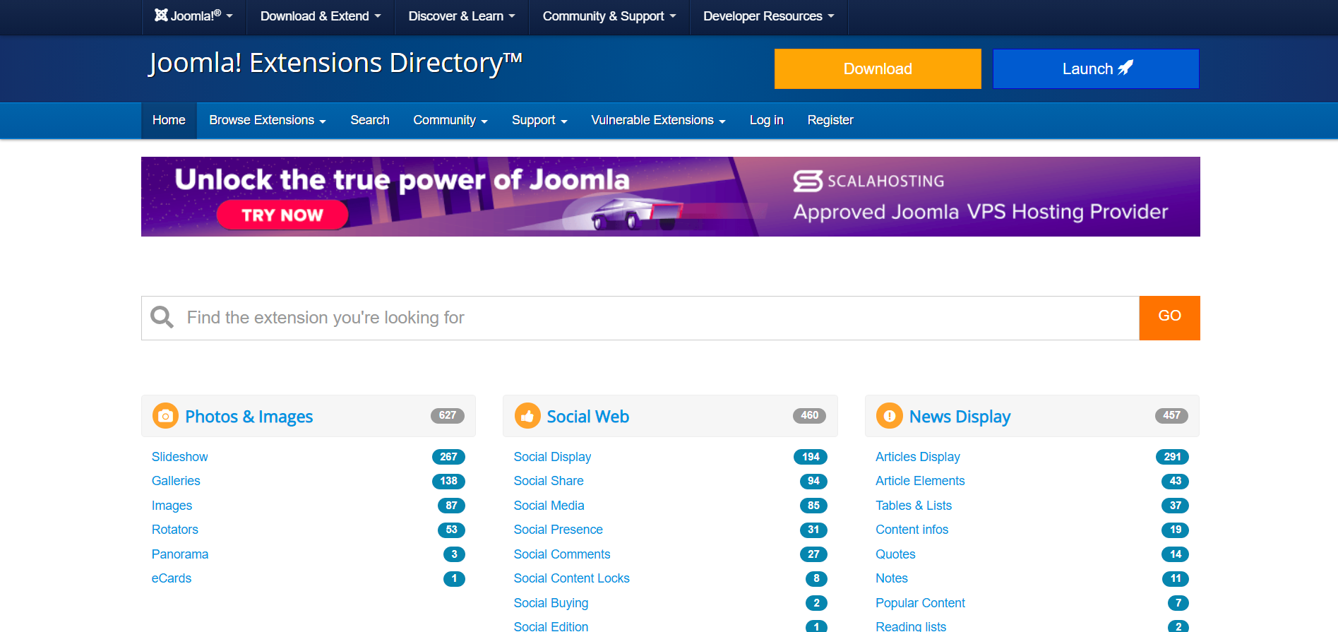 Joomla extensions directory