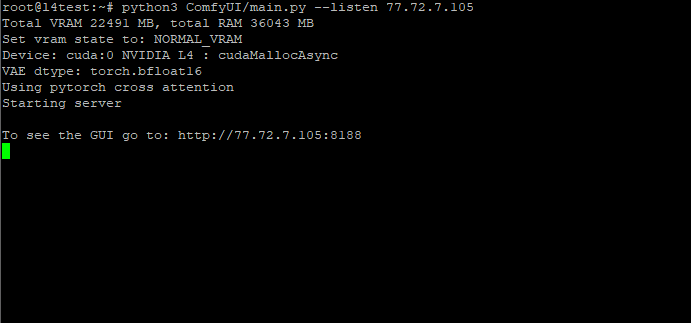 screenshot of ComfyUI output