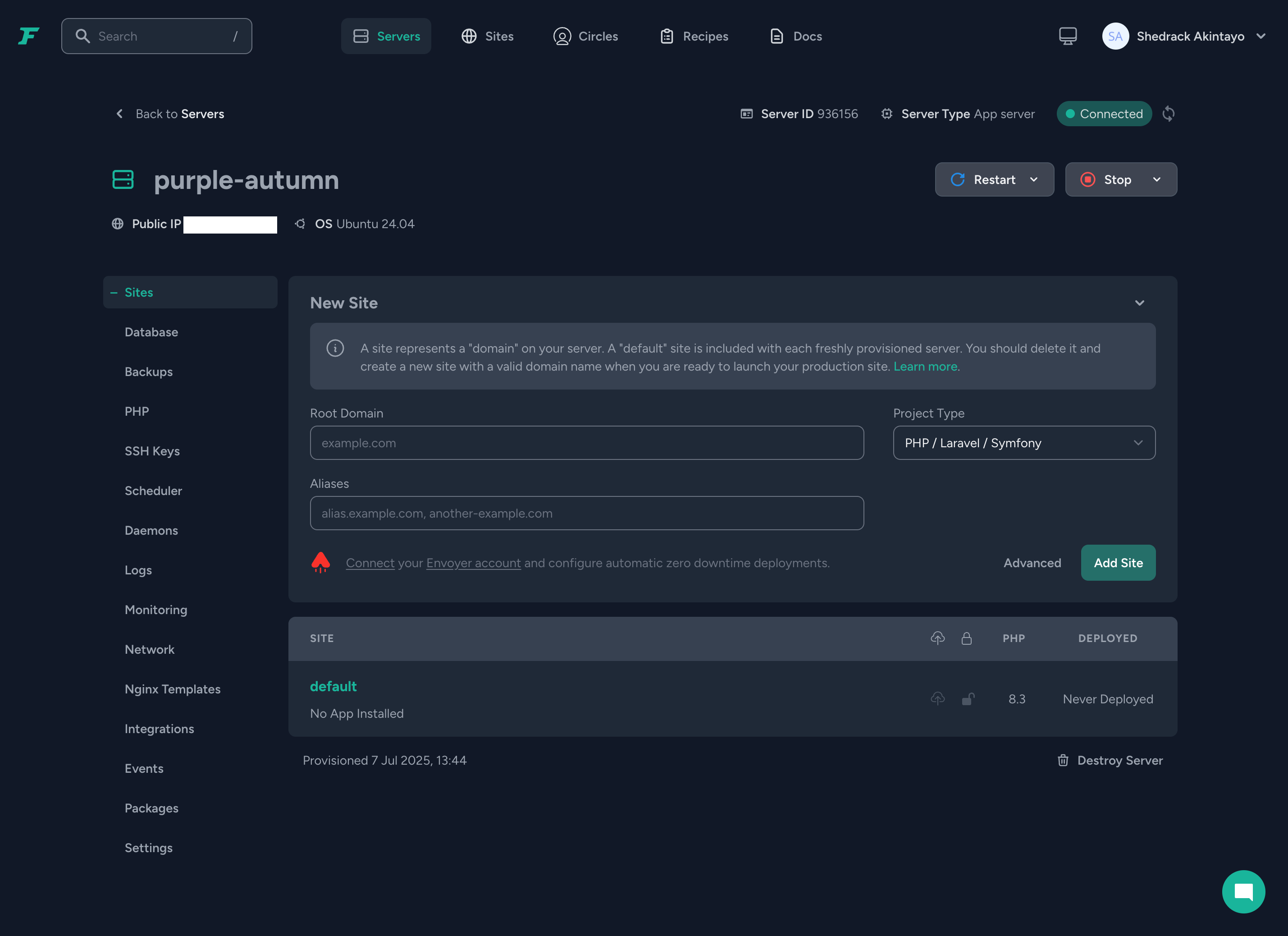 Laravel Forge - VM Complete