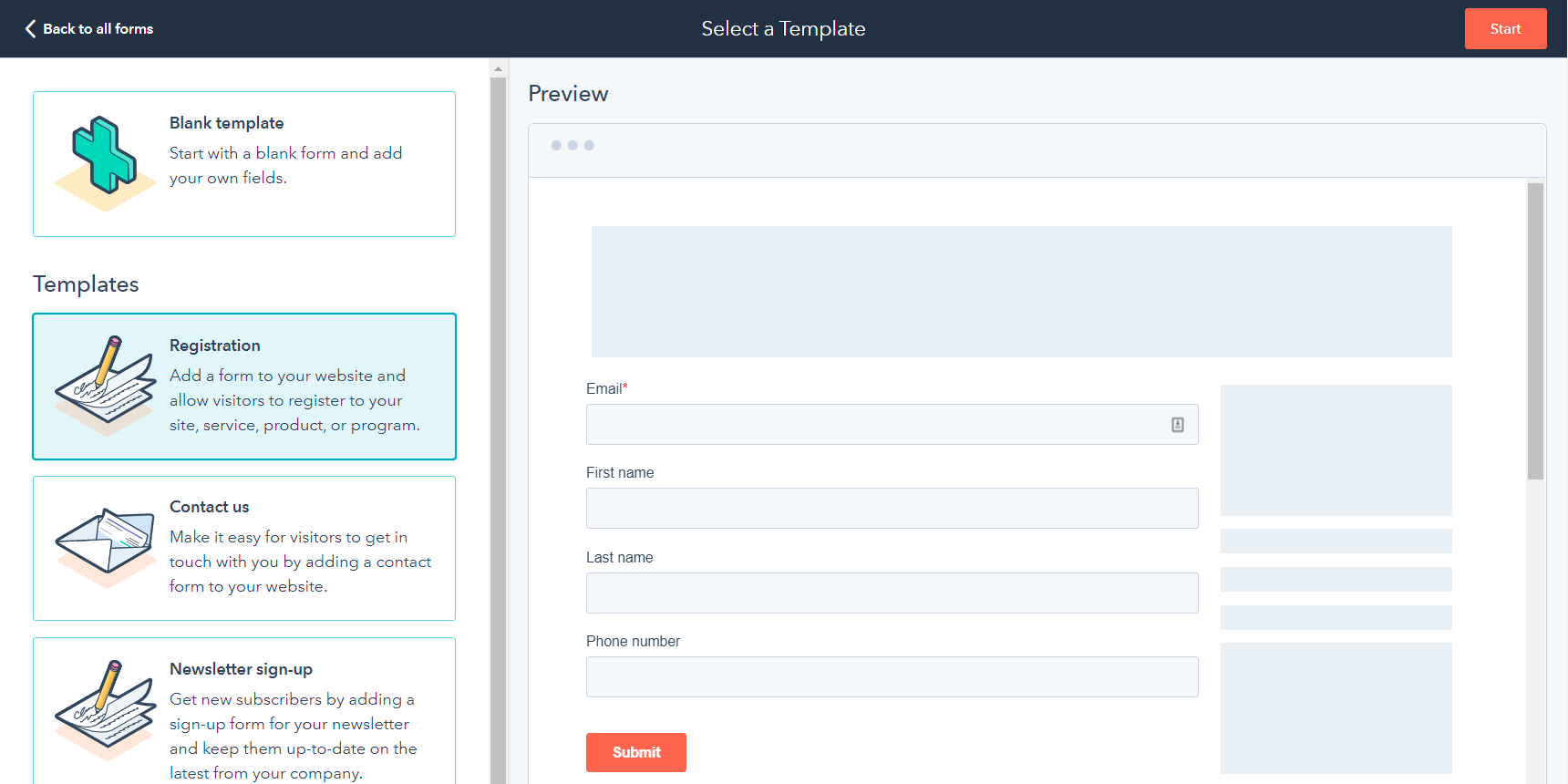 Create HubSpot form